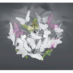 BUTTERFLY PLAFONIERA PER BAMBINI CON FARFALLE IN ACRILICO BIANCO O MULTICOLOR DIAMETRO 45 CM RL - Cristalensi Shop Online 2