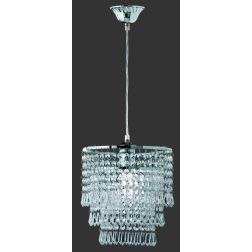 ORIENT SOSPENSIONE MODERNA IN METALLO CROMO CON PENDAGLI IN ACRILICO TRASPARENTE DIAMETRO CM 25 RL - Cristalensi Shop Online 2