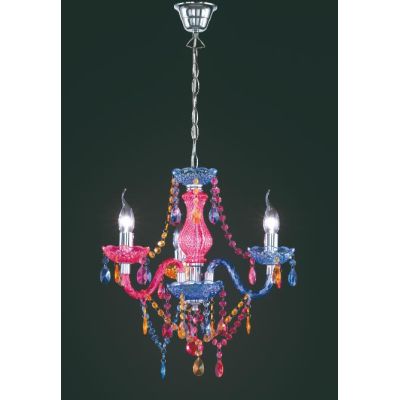 LUSTER LAMPADARIO A SOSPENSIONE 3 LUCI IN METALLO E ACRILICO 3 COLORI D46 STILE CLASSICO RL - Cristalensi Shop Online