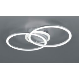 VENIDA PLAFONIERA 2 CERCHI FINITURA NERA O TITANIO LED 25W LUCE 3000K DIMMERABILE RL - Cristalensi Shop Online 2