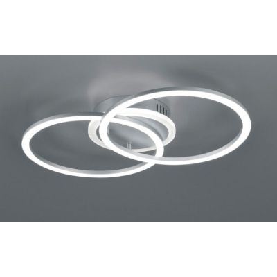 VENIDA PLAFONIERA 2 CERCHI FINITURA NERA O TITANIO LED 25W LUCE 3000K DIMMERABILE RL - Cristalensi Shop Online