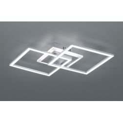 VENIDA PLAFONIERA 2 QUADRATI FINITURA NERA O TITANIO LED 25W LUCE 3000K DIMMERABILE RL - Cristalensi Shop Online