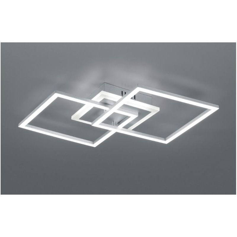 VENIDA PLAFONIERA 2 QUADRATI FINITURA NERA O TITANIO LED 25W LUCE 3000K DIMMERABILE RL - Cristalensi Shop Online