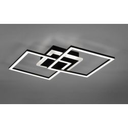 VENIDA PLAFONIERA 2 QUADRATI FINITURA NERA O TITANIO LED 25W LUCE 3000K DIMMERABILE RL - Cristalensi Shop Online 2