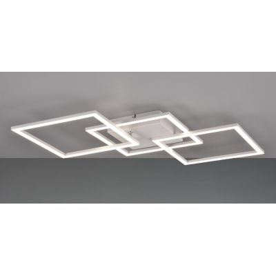 TRAIL PLAFONIERA LED 31W LUCE 3000K O 4000K FINITURA NERA, CAFFE, TITANIO O BIANCA CON 3 QUADRI ORIENTABILI MODERNA RL - Cristal