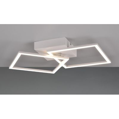 TRAIL PLAFONIERA LED 20W LUCE 3000K O 4000K FINITURA NERA, CAFFE, TITANIO O BIANCA CON 2 QUADRI ORIENTABILI MODERNA RL - Cristal