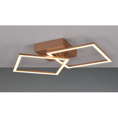 TRAIL PLAFONIERA LED 20W LUCE 3000K O 4000K FINITURA NERA, CAFFE, TITANIO O BIANCA CON 2 QUADRI ORIENTABILI MODERNA RL - Cristal