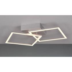 TRAIL PLAFONIERA LED 20W LUCE 3000K O 4000K FINITURA NERA, CAFFE, TITANIO O BIANCA CON 2 QUADRI ORIENTABILI MODERNA RL - Cristal