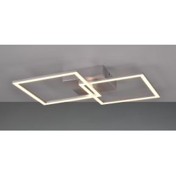 TRAIL PLAFONIERA LED 20W LUCE 3000K O 4000K FINITURA NERA, CAFFE, TITANIO O BIANCA CON 2 QUADRI ORIENTABILI MODERNA RL - Cristal 2