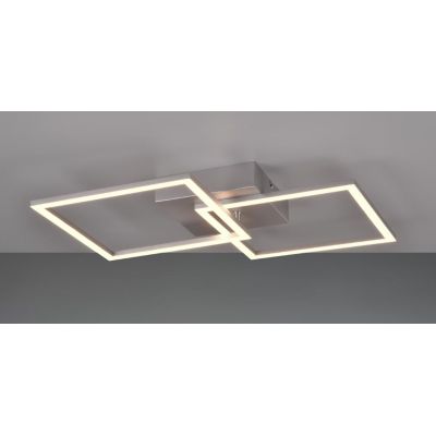 TRAIL PLAFONIERA LED 20W LUCE 3000K O 4000K FINITURA NERA, CAFFE, TITANIO O BIANCA CON 2 QUADRI ORIENTABILI MODERNA RL - Cristal