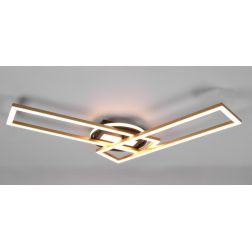 TWISTER PLAFONIERA LED 30W LUCE DIMMERABILE IN METALLO 5 COLORI CON RETTANGOLI ORIENTABILI RL - Cristalensi Shop Online