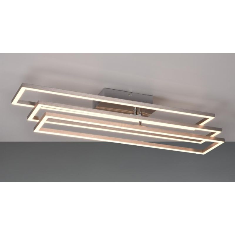 CORSO PLAFONIERA LED 36W LUCE DIMMERABILE IN METALLO 3 COLORI CON RETTANGOLI ORIENTABILI RL - Cristalensi Shop Online