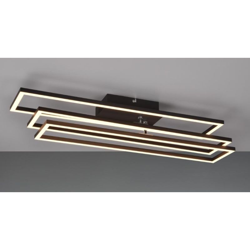 CORSO PLAFONIERA LED 36W LUCE DIMMERABILE IN METALLO 3 COLORI CON RETTANGOLI ORIENTABILI RL - Cristalensi Shop Online