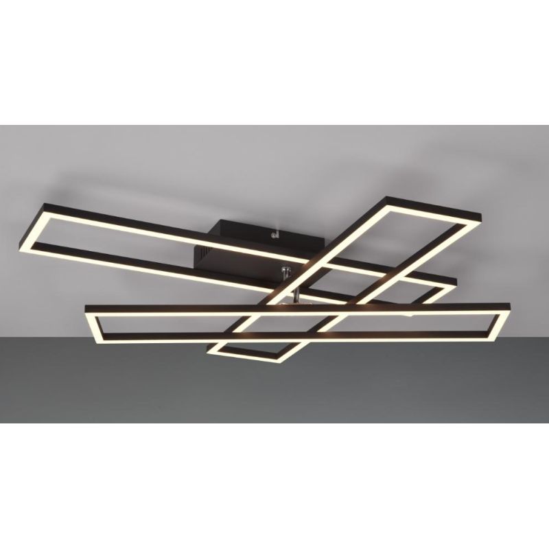 CORSO PLAFONIERA LED 36W LUCE DIMMERABILE IN METALLO 3 COLORI CON RETTANGOLI ORIENTABILI RL - Cristalensi Shop Online