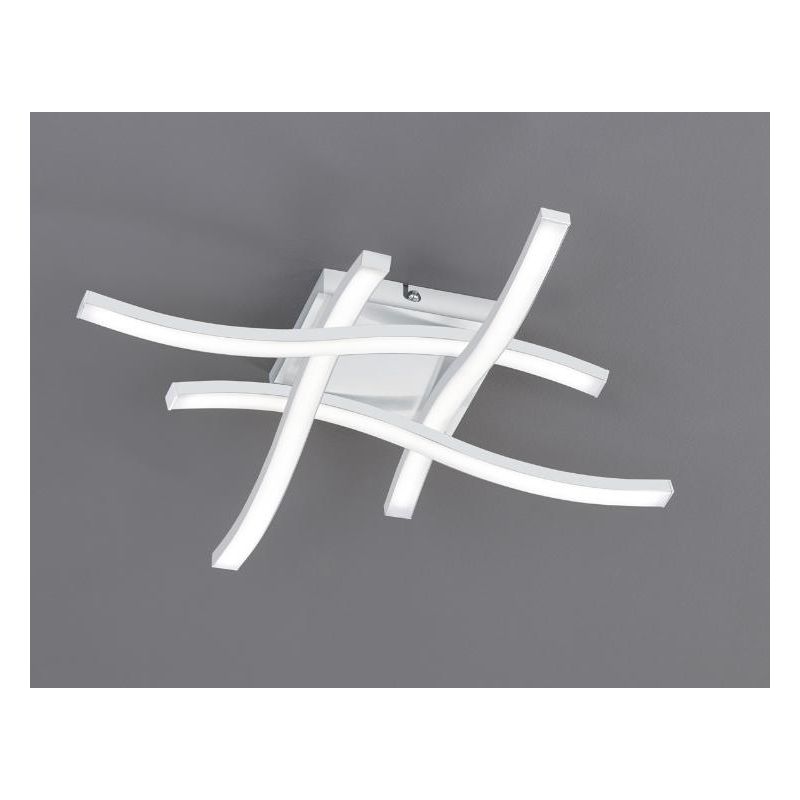 ROUTE PLAFONIERA MODERNA LED 20W LUCE 3000K o 4000K CON 4 BACCHETTE METALLO 5 COLORI RL - Cristalensi Shop Online