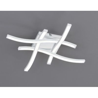 ROUTE PLAFONIERA MODERNA LED 20W LUCE 3000K o 4000K CON 4 BACCHETTE METALLO 5 COLORI RL - Cristalensi Shop Online