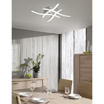 ROUTE PLAFONIERA MODERNA LED 20W LUCE 3000K o 4000K CON 4 BACCHETTE METALLO 5 COLORI RL - Cristalensi Shop Online