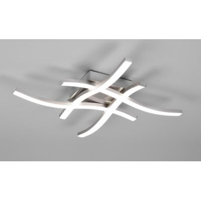 ROUTE PLAFONIERA MODERNA LED 20W LUCE 3000K o 4000K CON 4 BACCHETTE METALLO 5 COLORI RL - Cristalensi Shop Online