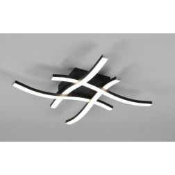 ROUTE PLAFONIERA MODERNA LED 20W LUCE 3000K o 4000K CON 4 BACCHETTE METALLO 5 COLORI RL - Cristalensi Shop Online