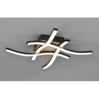 ROUTE PLAFONIERA MODERNA LED 20W LUCE 3000K o 4000K CON 4 BACCHETTE METALLO 5 COLORI RL - Cristalensi Shop Online