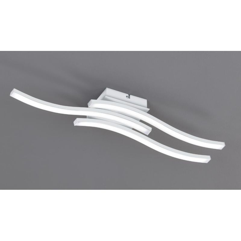 ROUTE PLAFONIERA MODERNA LED 15W LUCE 3000K o 4000K CON 3 BACCHETTE METALLO 5 COLORI RL - Cristalensi Shop Online