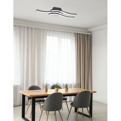 ROUTE PLAFONIERA MODERNA LED 15W LUCE 3000K o 4000K CON 3 BACCHETTE METALLO 5 COLORI RL - Cristalensi Shop Online
