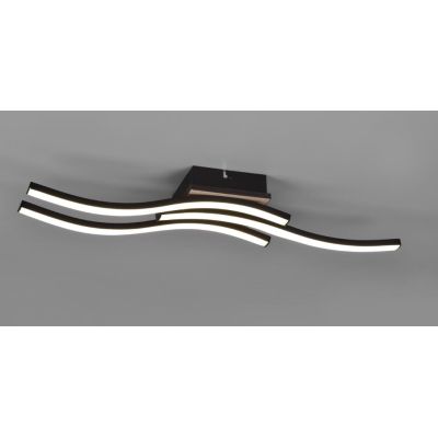 ROUTE PLAFONIERA MODERNA LED 15W LUCE 3000K o 4000K CON 3 BACCHETTE METALLO 5 COLORI RL - Cristalensi Shop Online