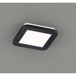 CAMILLUS PLAFONIERA PICCOLA QUADRATA 17X17 LED 9W IP44 DIMMERABILE MODERNA BIANCA O NERA RL - Cristalensi Shop Online