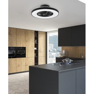 HALMSTAD PLAFONIERA CON VENTILATORE INTEGRATO LUCE LED 40W DIMMERABILE CON TELECOMANDO E TIMER RL - Cristalensi Shop Online