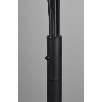 REED PIANTANA MODERNA AD ARCO CON LED 20W LUCE 3000K CON 5 BRACCI IN METALLO NERO O NICHEL ALTEZZA CM 195 RL - Cristalensi Shop 