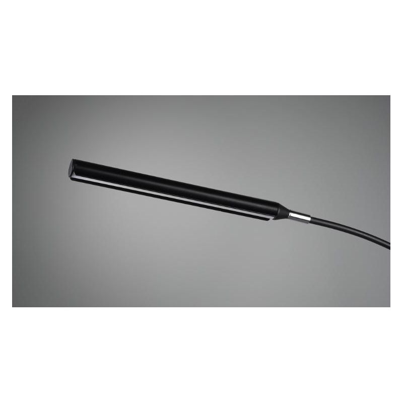 REED PIANTANA MODERNA AD ARCO CON LED 20W LUCE 3000K CON 5 BRACCI IN METALLO NERO O NICHEL ALTEZZA CM 195 RL - Cristalensi Shop 