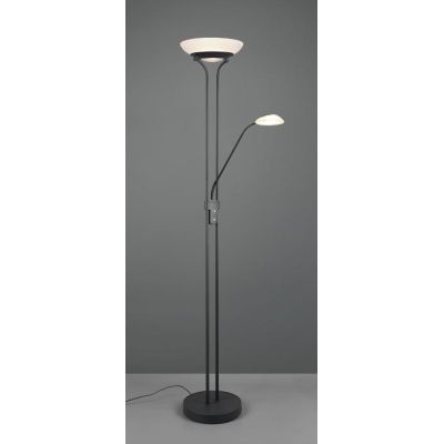 ORSON PIANTANA MODERNA IN METALLO 3 COLORI CON 2 DIFFUSORI IN VETRO ALTEZZA CM 180 LED 34W LUCE 3000K RL - Cristalensi Shop Onli