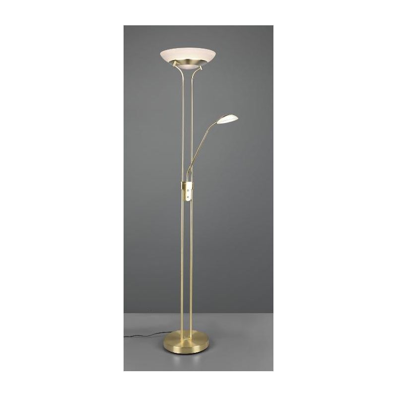 ORSON PIANTANA MODERNA IN METALLO 3 COLORI CON 2 DIFFUSORI IN VETRO ALTEZZA CM 180 LED 34W LUCE 3000K RL - Cristalensi Shop Onli