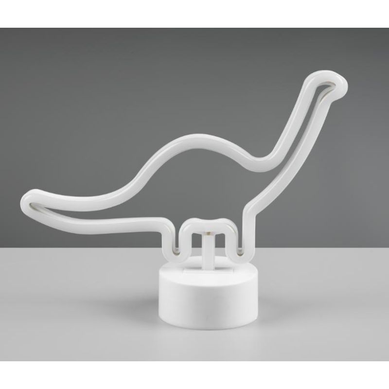 BRONTO MODERNA LAMPADA DA TAVOLO DECORATIVA LED 1.6W PER CAMERETTE E SALOTTI IN PLASTICA BIANCA RL - Cristalensi Shop Online
