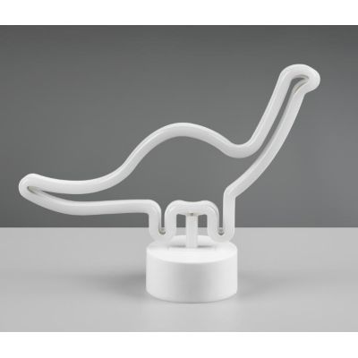 BRONTO MODERNA LAMPADA DA TAVOLO DECORATIVA LED 1.6W PER CAMERETTE E SALOTTI IN PLASTICA BIANCA RL - Cristalensi Shop Online
