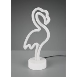 FLAMINGO MODERNA LAMPADA DA TAVOLO DECORATIVA LED 1.5W PER CAMERETTE E SALOTTI IN PLASTICA BIANCA RL - Cristalensi Shop Online 2