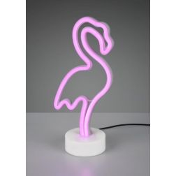 FLAMINGO MODERNA LAMPADA DA TAVOLO DECORATIVA LED 1.5W PER CAMERETTE E SALOTTI IN PLASTICA BIANCA RL - Cristalensi Shop Online