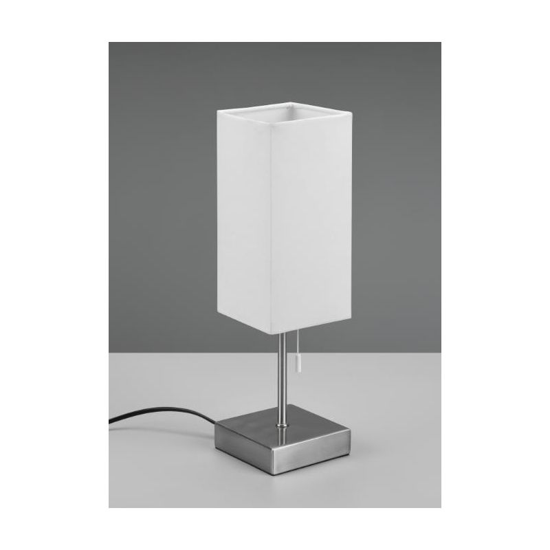 OLE LAMPADA DA TAVOLO CON PORTE USB MODERNA IN METALLO E TESSUTO 4 COLORI LAMPADINA 1XE27 RL - Cristalensi Shop Online