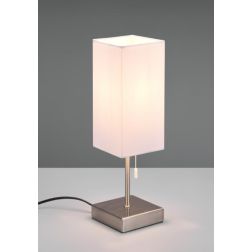 OLE LAMPADA DA TAVOLO CON PORTE USB MODERNA IN METALLO E TESSUTO 4 COLORI LAMPADINA 1XE27 RL - Cristalensi Shop Online