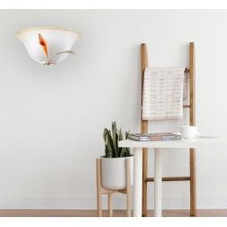 LUCREZIA APPLIQUE CLASSICA CON DIFFUSORE IN VETRO SATINATO E DETTAGLI IN METALLO AVORIO CRISTALENSI LIGHT - Cristalensi Shop Onl 2