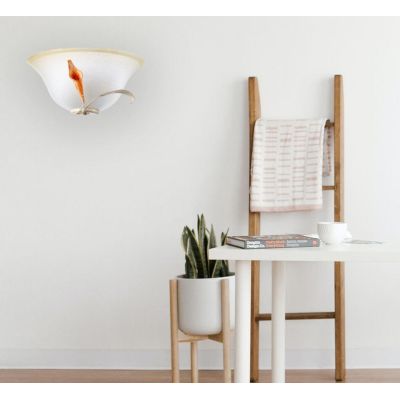 LUCREZIA APPLIQUE CLASSICA CON DIFFUSORE IN VETRO SATINATO E DETTAGLI IN METALLO AVORIO CRISTALENSI LIGHT - Cristalensi Shop Onl