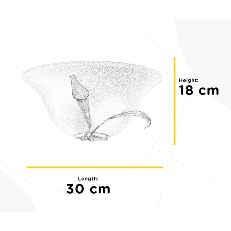 LUCREZIA APPLIQUE CLASSICA CON DIFFUSORE IN VETRO SATINATO E DETTAGLI IN METALLO AVORIO CRISTALENSI LIGHT - Cristalensi Shop Onl