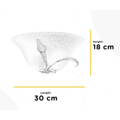 LUCREZIA APPLIQUE CLASSICA CON DIFFUSORE IN VETRO SATINATO E DETTAGLI IN METALLO AVORIO CRISTALENSI LIGHT - Cristalensi Shop Onl