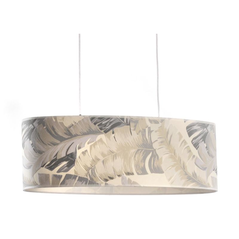 PIUME LAMPADARIO A SOSPENSIONE MODERNO IN ALLUMINIO CON DIFFUSORE IN PLASTICA STAMPATA LAMPADINE 2XE27 CRISTALENSI LIGHT - Crist