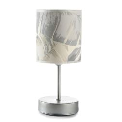 PIUME LAMPADA DA TAVOLO MODERNA IN ALLUMINIO CON DIFFUSORE IN PLASTICA STAMPATA LAMPADINA ATTACCO E27 CRISTALENSI LIGHT - Crista