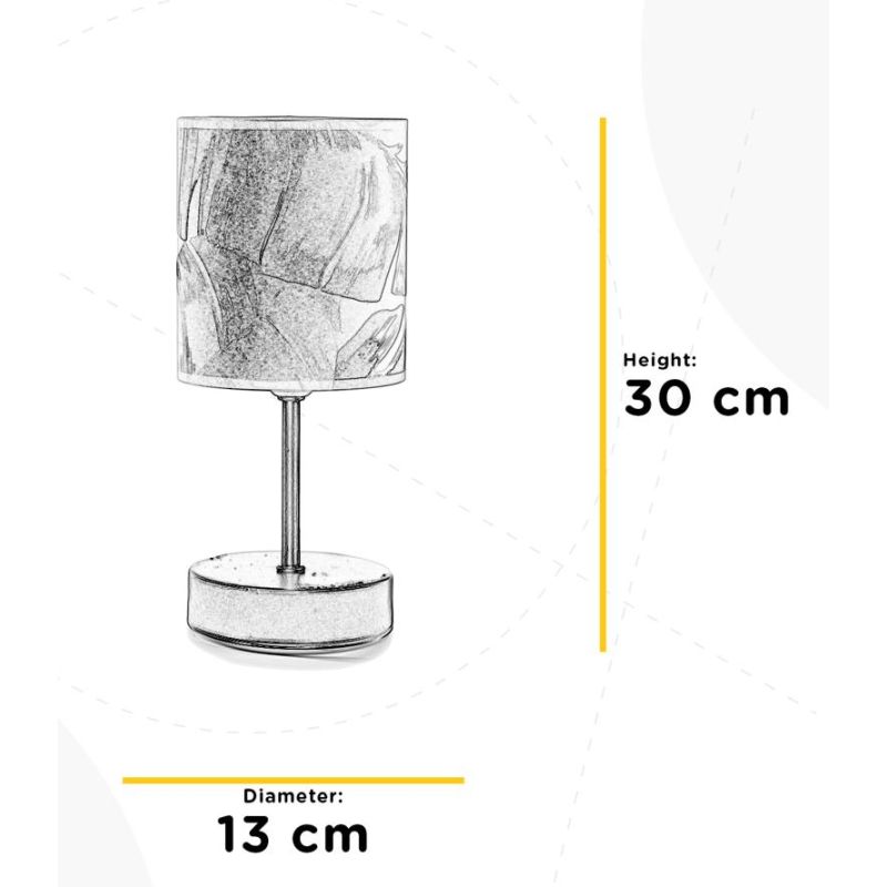 PIUME LAMPADA DA TAVOLO MODERNA IN ALLUMINIO CON DIFFUSORE IN PLASTICA STAMPATA LAMPADINA ATTACCO E27 CRISTALENSI LIGHT - Crista