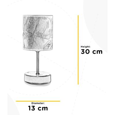 PIUME LAMPADA DA TAVOLO MODERNA IN ALLUMINIO CON DIFFUSORE IN PLASTICA STAMPATA LAMPADINA ATTACCO E27 CRISTALENSI LIGHT - Crista