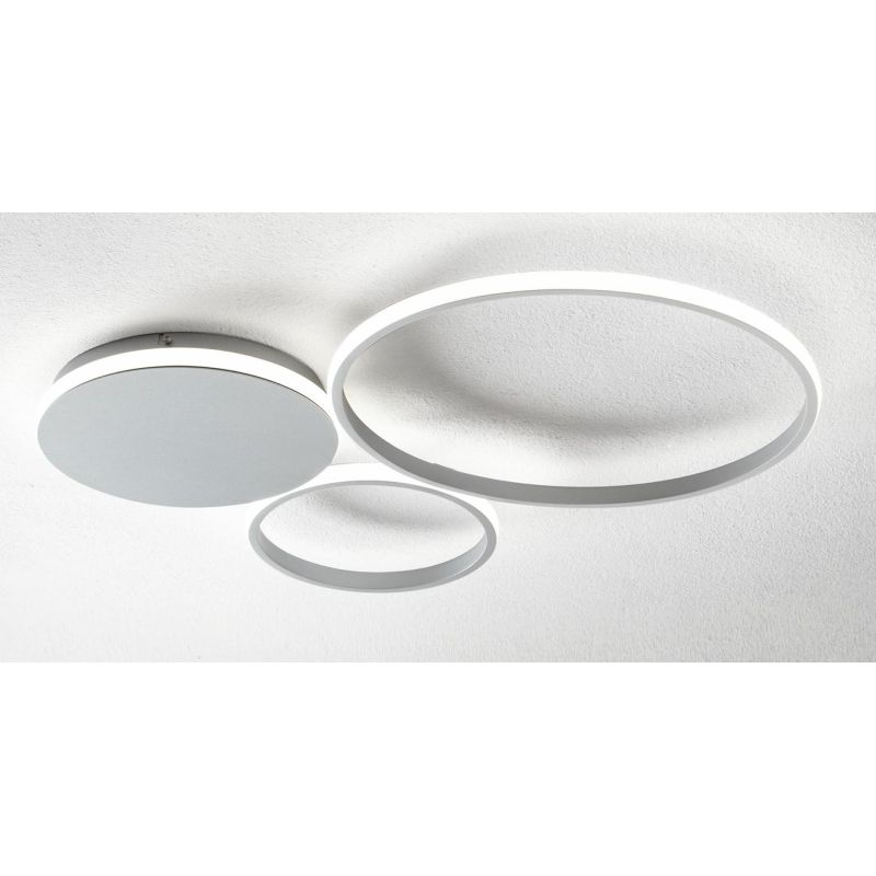 POIS PLAFONIERA DIMMERABILE GRIGIO O ORO LED 42W 4150LM LUCE 3000K-4000K MODERNA LUCE DIFFUSA ONDALUCE CICIRIELLO - Cristalensi
