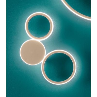 POIS APPLIQUE IN METALLO GRIGIO O ORO LED 20W 1780LM LUCE 3000K-4000K MODERNA LUCE DIFFUSA ONDALUCE CICIRIELLO - Cristalensi Sho