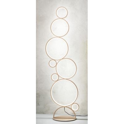 POIS PIANTANA DIMMERABILE GRIGIO O ORO LED 52W 5200LM LUCE 3000K MODERNA LUCE DIFFUSA ONDALUCE CICIRIELLO - Cristalensi Shop Onl